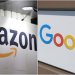 شعار شركتي «غوغل» و«أمازون» (رويترز)