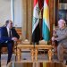 صورة نشرها موقع زعيم الحزب الديمقراطي مسعود بارزاني من استقباله لرئيس ائتلاف «دولة القانون» نوري المالكي في أربيل اليوم