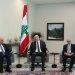 الرئيس اللبناني جوزيف عون يتوسط رئيس البرلمان نبيه بري ورئيس الحكومة نواف سلام (أرشيفية - الرئاسة اللبنانية)