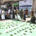 مبالغ نقدية أعلن الحوثيون عن تبرع السكان بها لصالحهم (إعلام حوثي)