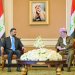 رئيس حكومة إقليم كردستان مسرور بارزاني مستقبلاً الزيدي في أربيل (أرشيفية - حكومة إقليم كردستان)
