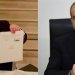 ترمب وبزشكيان يظهران في لقطتين منفصلتين خلال توقيع مذكرة تفاهم لإنهاء الحرب في الشرق الأوسط (أ.ف.ب)