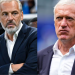 ديدييه ديشان المدير الفني لمنتخب فرنسا (يمين) وسيباستيان ديسابر المدير الفني لمنتخب جمهورية الكونغو الديمقراطية (يسار)