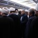 بزشيكان يتحدث إلى عدد من مسؤولي السلطة القضائية على هامش اجتماع في طهران اليوم (الرئاسة الإيرانية)