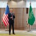 ABD Enerji Bakanı Chris Wright, 13 Nisan 2025'te Riyad'da düzenlenen basın toplantısında (Fotoğraf: Türki el-Akili)