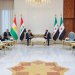 لقاء بين الرئيس أحمد الشرع ورئيس إقليم كردستان العراق نيجيرفان بارزاني في قصر الشعب بدمشق بمشاركة أعضاء الوفدين (حساب الرئاسة)