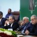 الرئيس الإيراني مسعود بزشكيان خلال مؤتمر صحافي بمناسبة الذكرى الثالثة لتوليه منصبه السبت (الرئاسة الإيرانية)