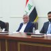 رئيس الحكومة علي الزيدي وعضو «التنسيقي» هادي العامري ورئيس تحالف «التنمية» محمد شياع السوداني (الإطار التنسيقي)
