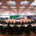 الرئيس الإيراني مسعود بزشكيان خلال مؤتمر صحافي في طهران 8 أغسطس 2026 (الرئاسة الإيرانية - أ.ف.ب)