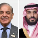 ولي العهد السعودي الأمير محمد بن سلمان ورئيس الوزراء الباكستاني محمد شهباز شريف (واس)