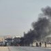 محتجون بريف الحسكة قطعوا طريق M4 أمام صهاريج نقل النفط الخام احتجاجاً على رفع أسعار المحروقات في سوريا (مواقع تواصل)