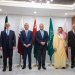 وزراء خارجية دول مجلس التعاون الخليجي خلال الاجتماع التنسيقي في نيويورك (واس)
