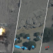لقطة من فيديو فبركه الحوثيون عن استهدافهم مواقع للجيش اليمني بالطيران المسيَّر (إعلام حوثي)