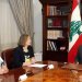 الرئيس اللبناني جوزيف عون يلتقي وفداً من بلدة دير ميماس الجنوبية (الوكالة الوطنية للإعلام)