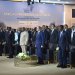 الرئيس المصري عبد الفتاح السيسي خلال افتتاح الدورة الأولى من منتدى «العلمين - أفريقيا للأعمال» الذي تستضيفه مدينة العلمين المصرية السبت (الرئاسة المصرية)