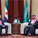  ولي العهد السعودي خلال استقباله في الرياض الرئيس السوري أحمد الشرع (واس)